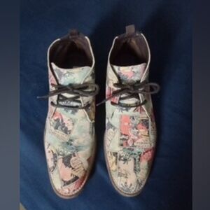 Steve Madden ASGARD Comic Book Print Leather Chukka Boots